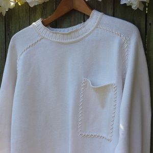 Vintage 90s Off-White Comfy Front Pocket Sweater